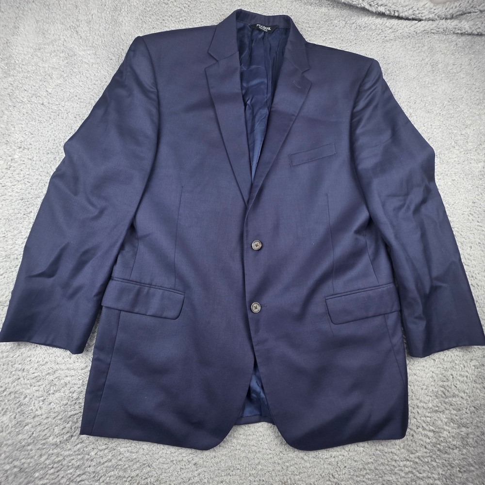 Jos. A. Bank Blazer Mens 46L Navy Blue Gatsby 100% Wool 2-Button Sport Coat